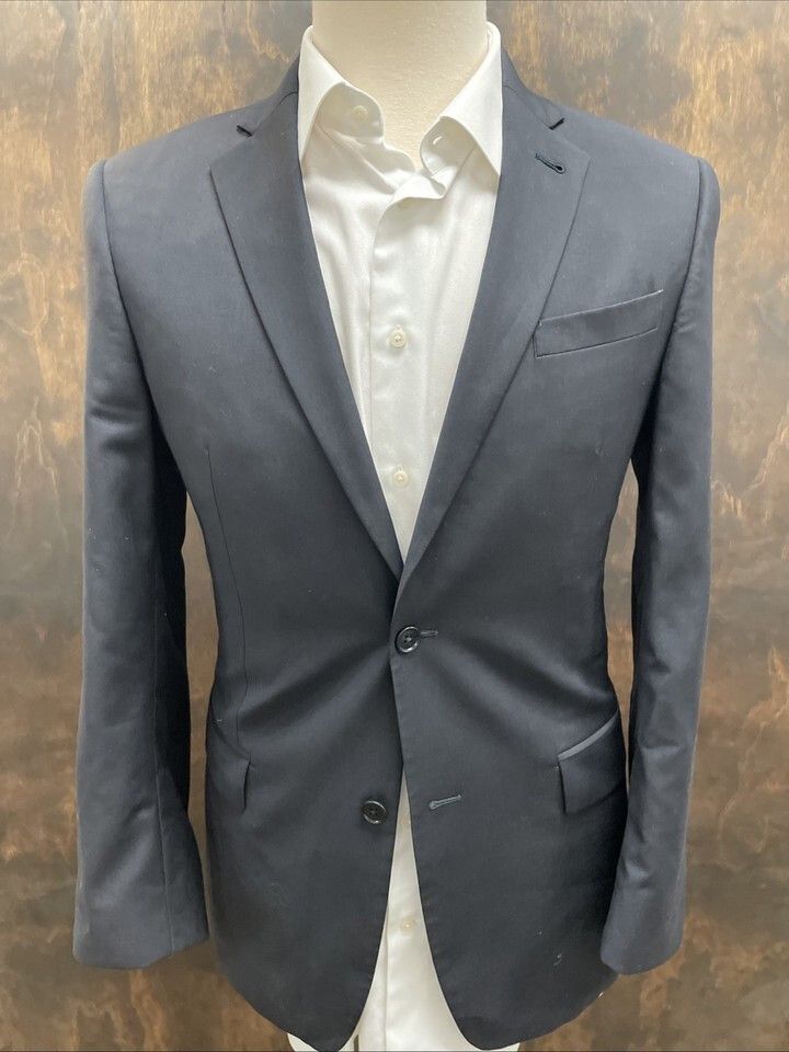 John Varvatos Star Usa Sport Coat Navy Blue Portugal 38r, Men's