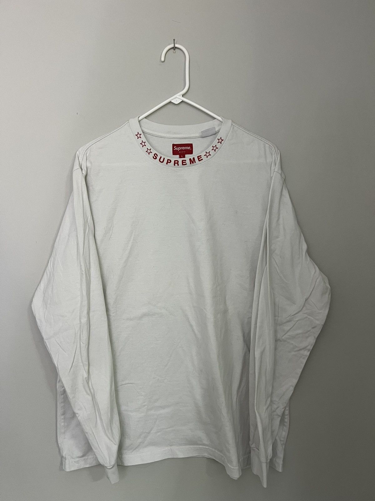 【SUPREME】 Old English L/S Top White - 24FW Supreme Old English L S Top (FW24) - $98
