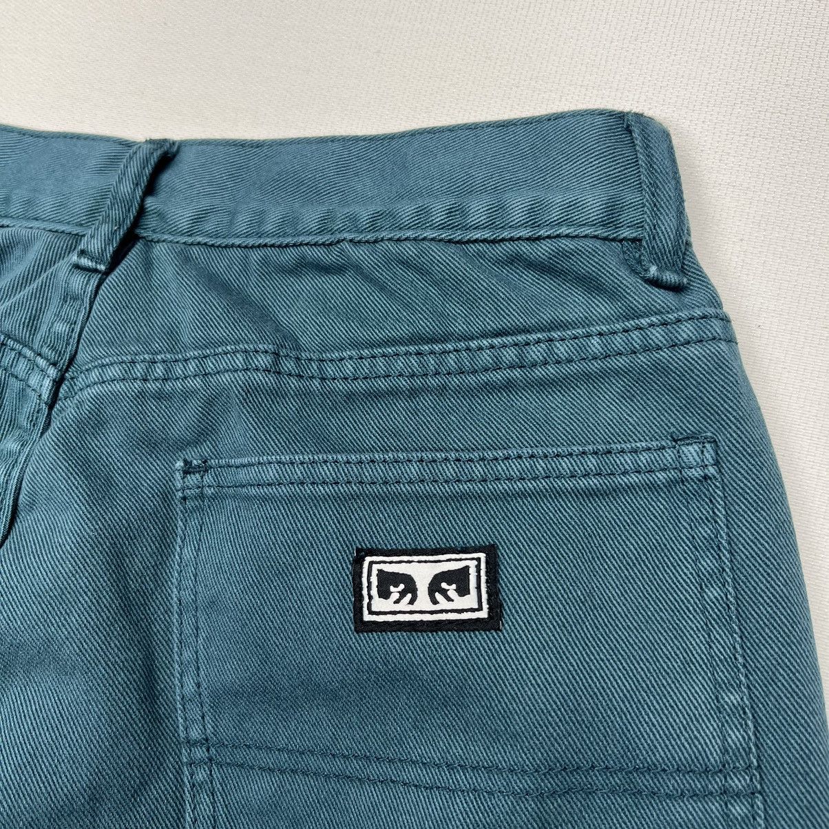 Obey Obey Jeans Teal Straight Cropped Denim Pants Blue Propaganda Size US 30 / EU 46 - 11 Thumbnail