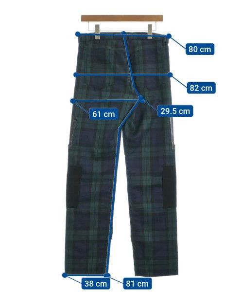 Comme des Garcons Homme Plus Cropped Pants Check Pattern Patches Zipper Wool Multicolor Size US 32 / EU 48 - 3 Thumbnail