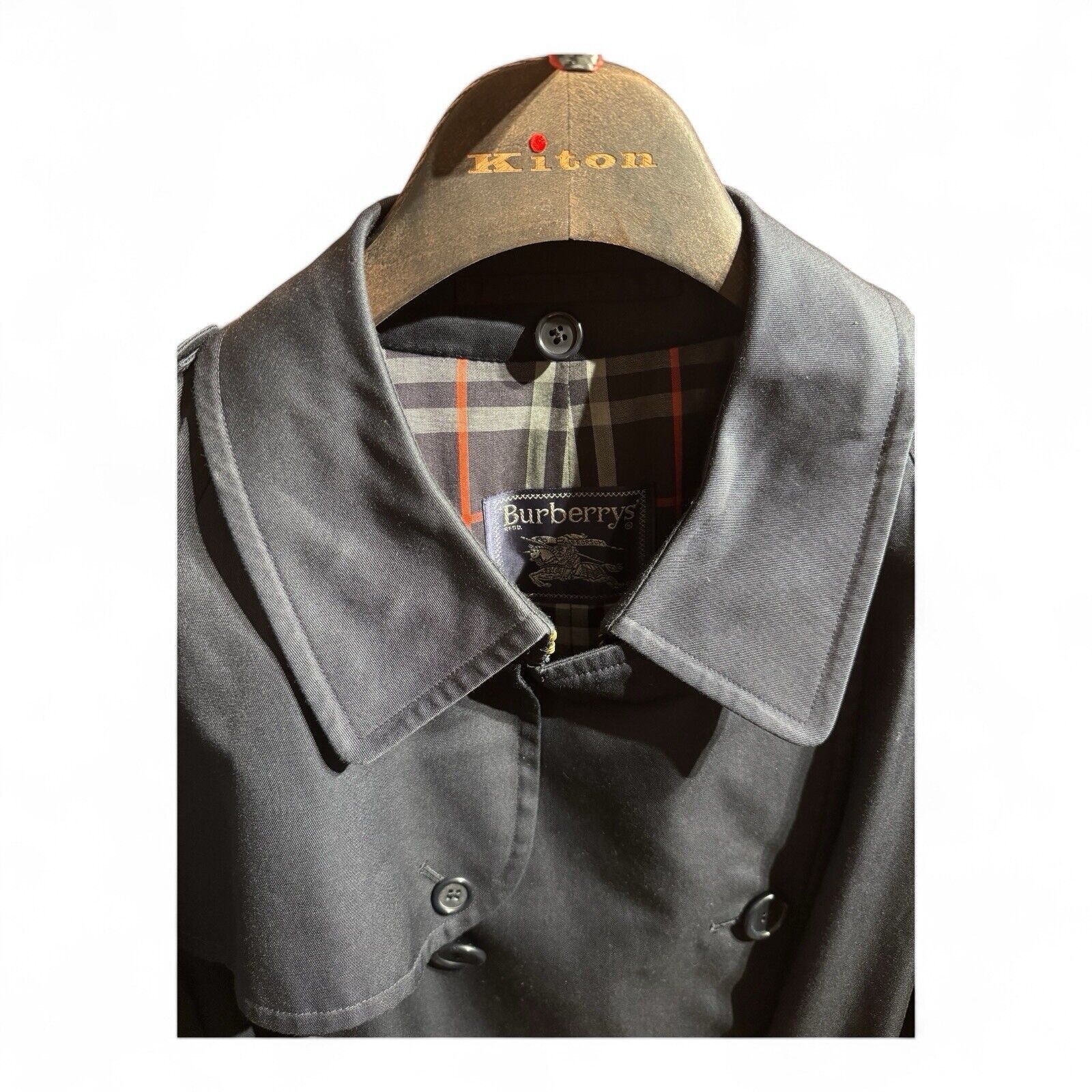 Burberry BURBERRYS London Black Trench Coat Made in USA 46L Men's XL Size US XL / EU 56 / 4 - 5 Thumbnail