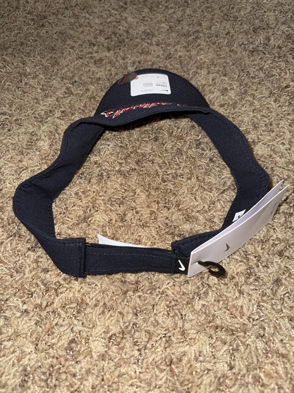 Nike Nike Men's Navy St. Louis Cardinals Wordmark Performance Adjustable Visor Size ONE SIZE - 4 Thumbnail