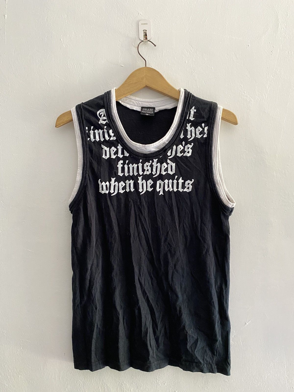 14th Addiction × KMRii × Yasuyuki Ishii Japanese Grass hither poem double layers tanktop Size US M / EU 48-50 / 2 - 1 Thumbnail