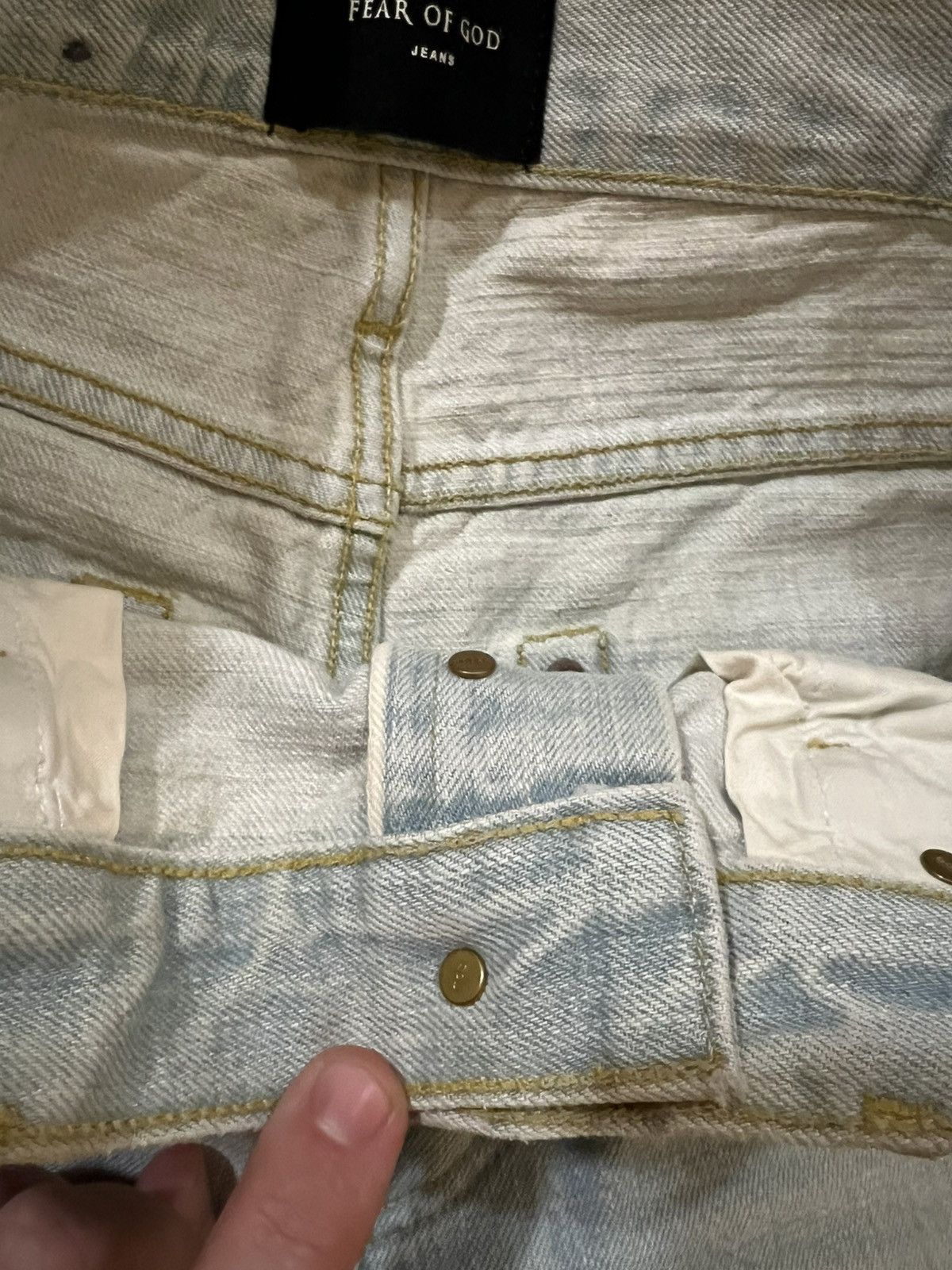 Fear of God Fear of God Blue Distressed Zipped Hem Slim Fit size 32 Size US 32 / EU 48 - 3 Thumbnail