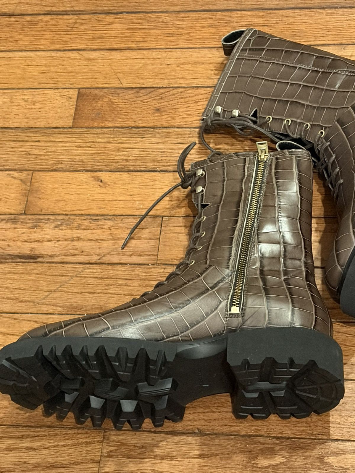 Allsaints AllSaints Maren Croco Leather Size US 10 / IT 40 - 11 Thumbnail