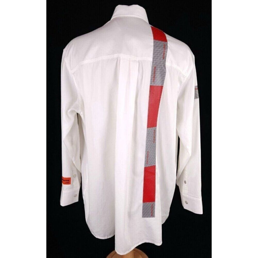 Heron Preston Heron Preston Cotton Twill Poplin Shirt M Mens White Size US M / EU 48-50 / 2 - 8 Thumbnail