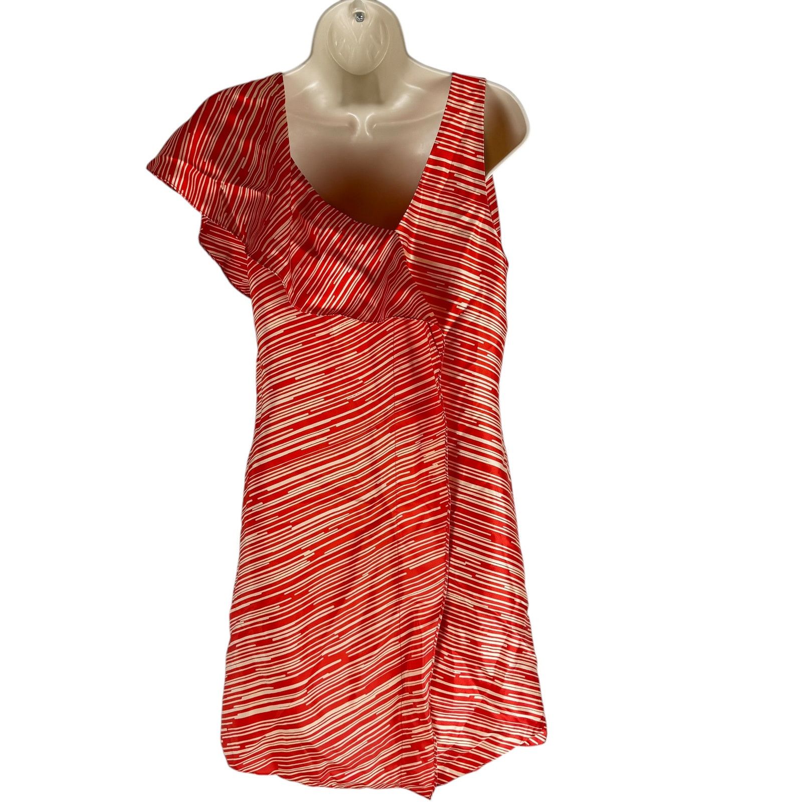 Diane von Furstenberg NEW Diane Von Furstenberg silk asym ruffle dress red sz 6 Size M / US 6-8 / IT 42-44 - 6 Thumbnail