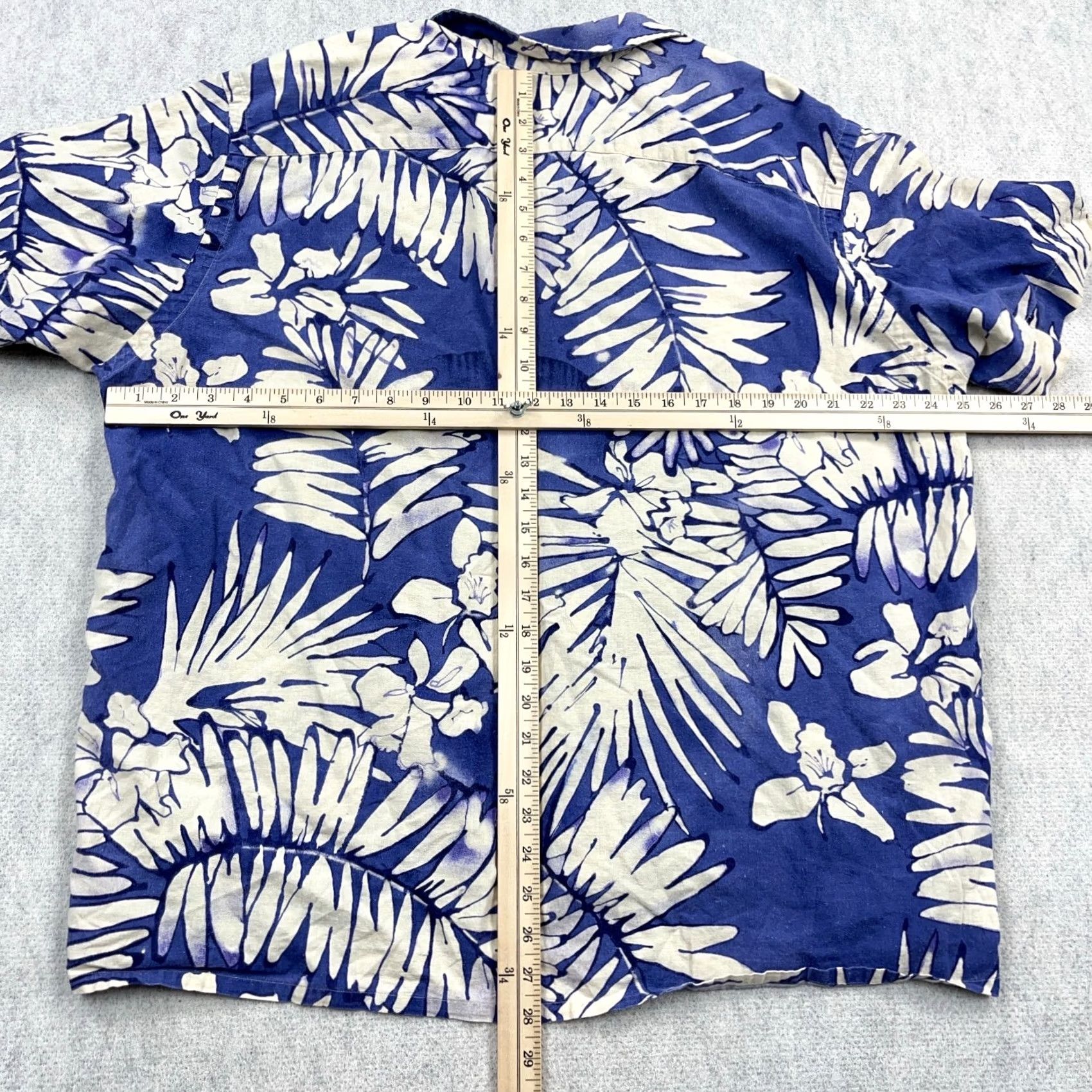 Polo Ralph Lauren VINTAGE Polo Ralph Lauren Shirt Men XL Blue Linen Blend Hawaiian Floral Loop Shirt Size US XL / EU 56 / 4 - 7 Thumbnail