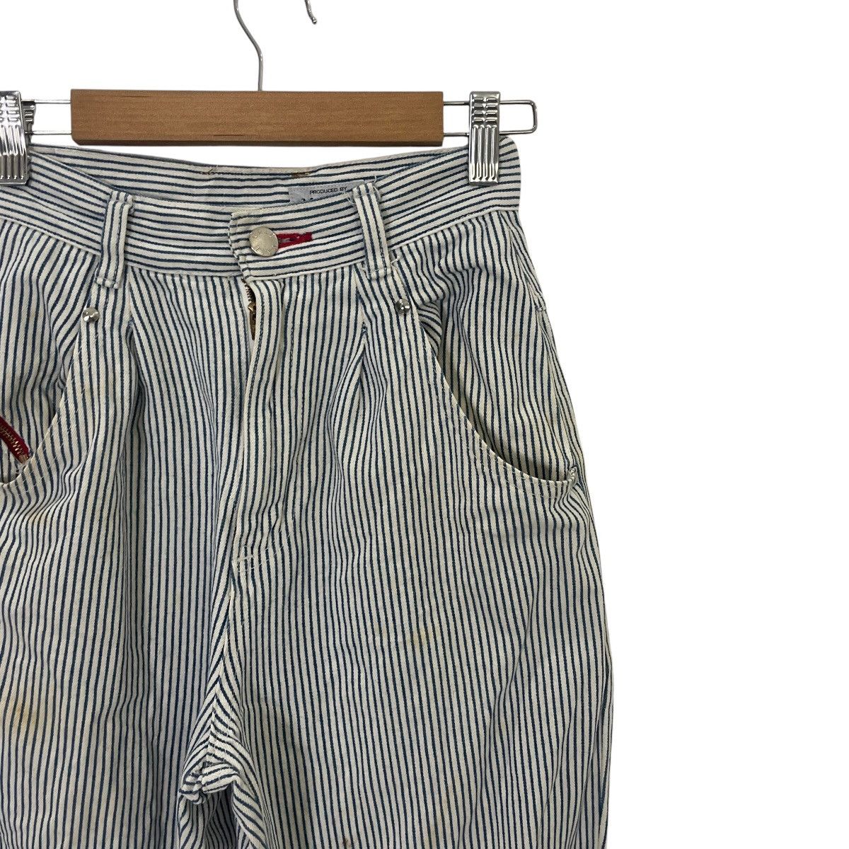 Japanese Brand Vintage V.a.l.e Hickory Stripe Japan Pants Size 23" - 2 Thumbnail
