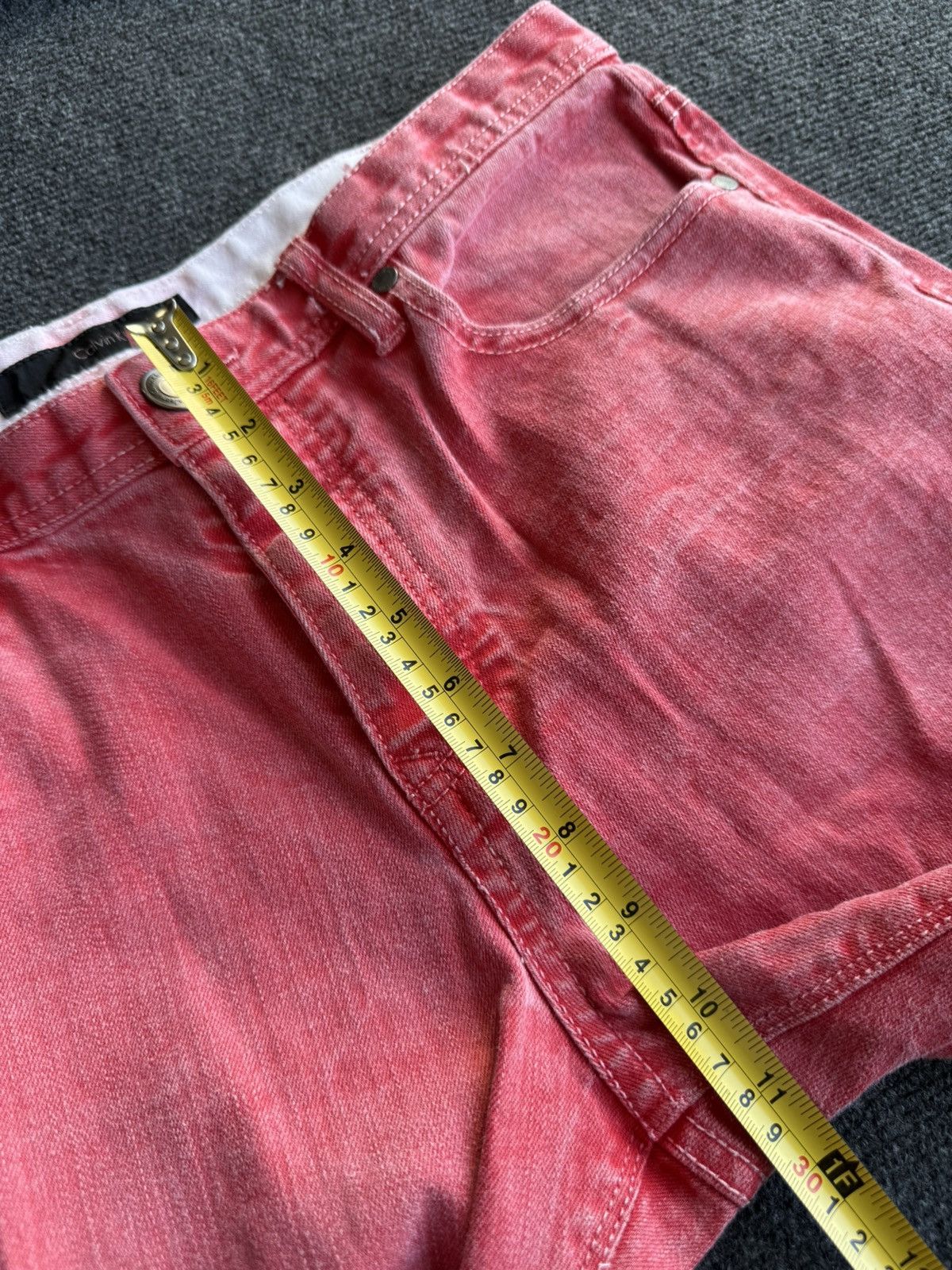 Calvin Klein 00s Calvin Klein Jeans Archive Red Dyed Skinny Denim W34 Size US 34 / EU 50 - 19 Thumbnail