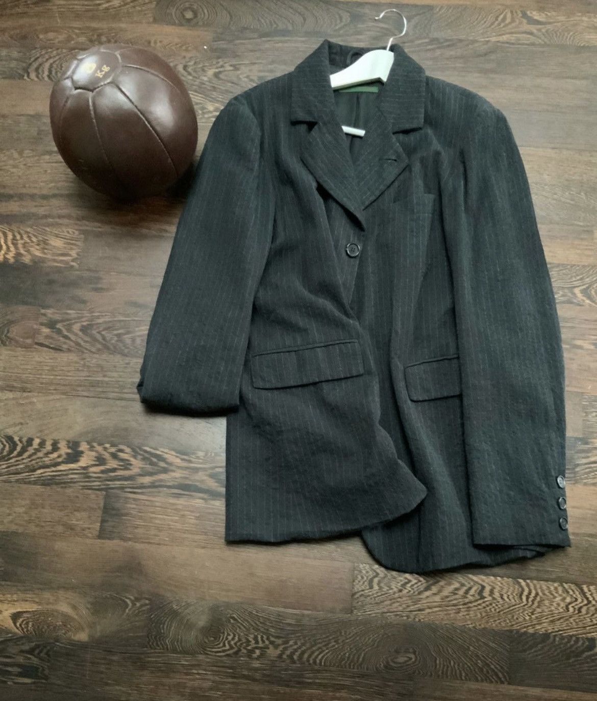 image of Casey Casey Pinstripe Blazer in Grey, Men's (Size Large)