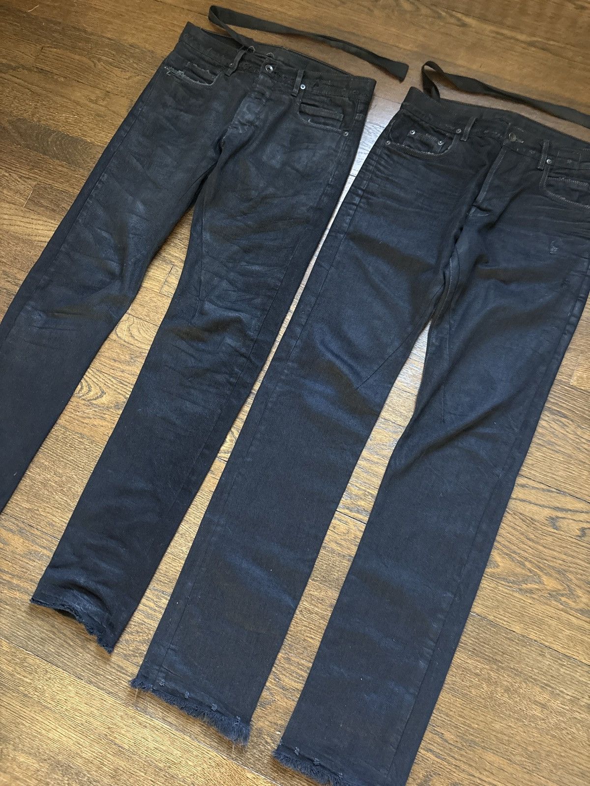 Rick Owens Rick Owens FW07 waxed Detroit Cut denim Size US 29 - 8 Thumbnail