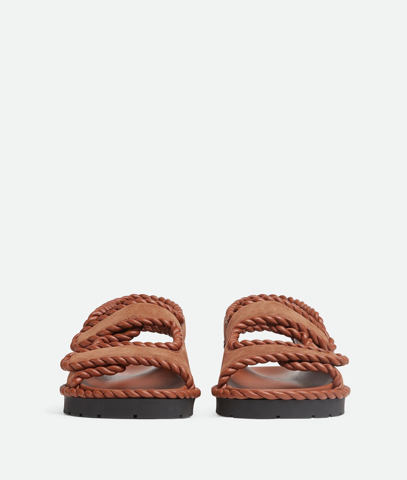 Bottega Veneta o1bcso1str0725 Jack Flat Sandals in Brown Size US 11 / IT 41 - 2 Thumbnail