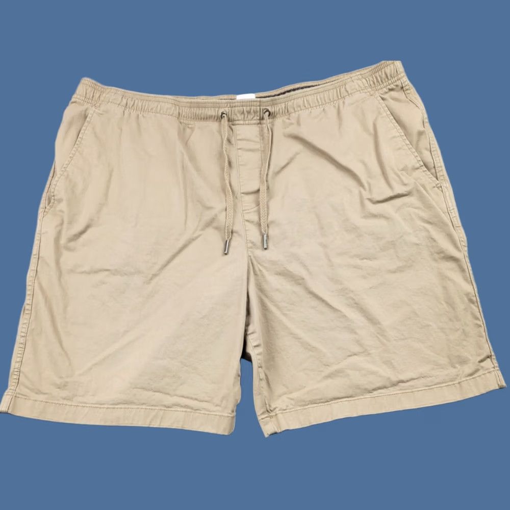 Gap Gap Shorts Mens 2XL Brown Tan Pull On Drawstring Waist Pockets 9'' Inseam Size US 39 - 1 Thumbnail