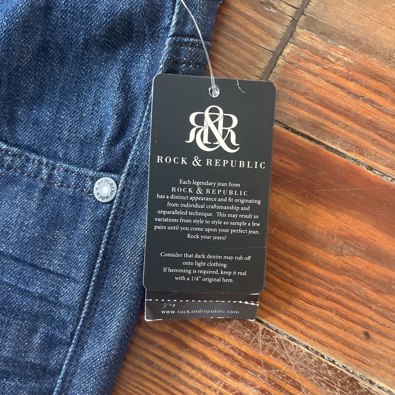 Rock & Republic Dark blue denim Jeans Size US 34 / EU 50 - 5 Thumbnail