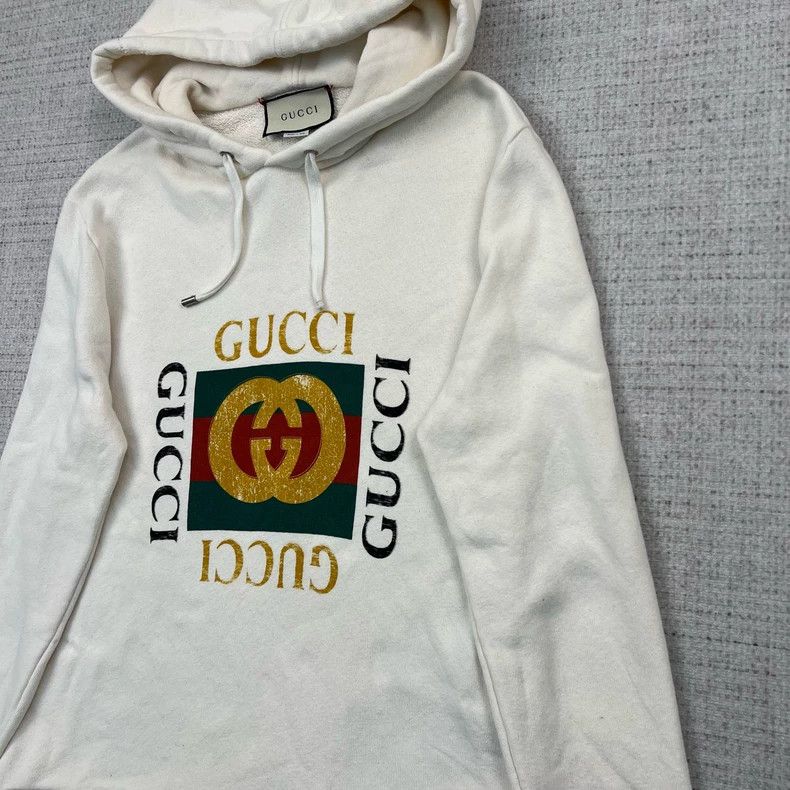 Gucci Gucci Logo letter printed hooded drawstring long-sleeved sw Size US XS / EU 42 / 0 - 3 Thumbnail