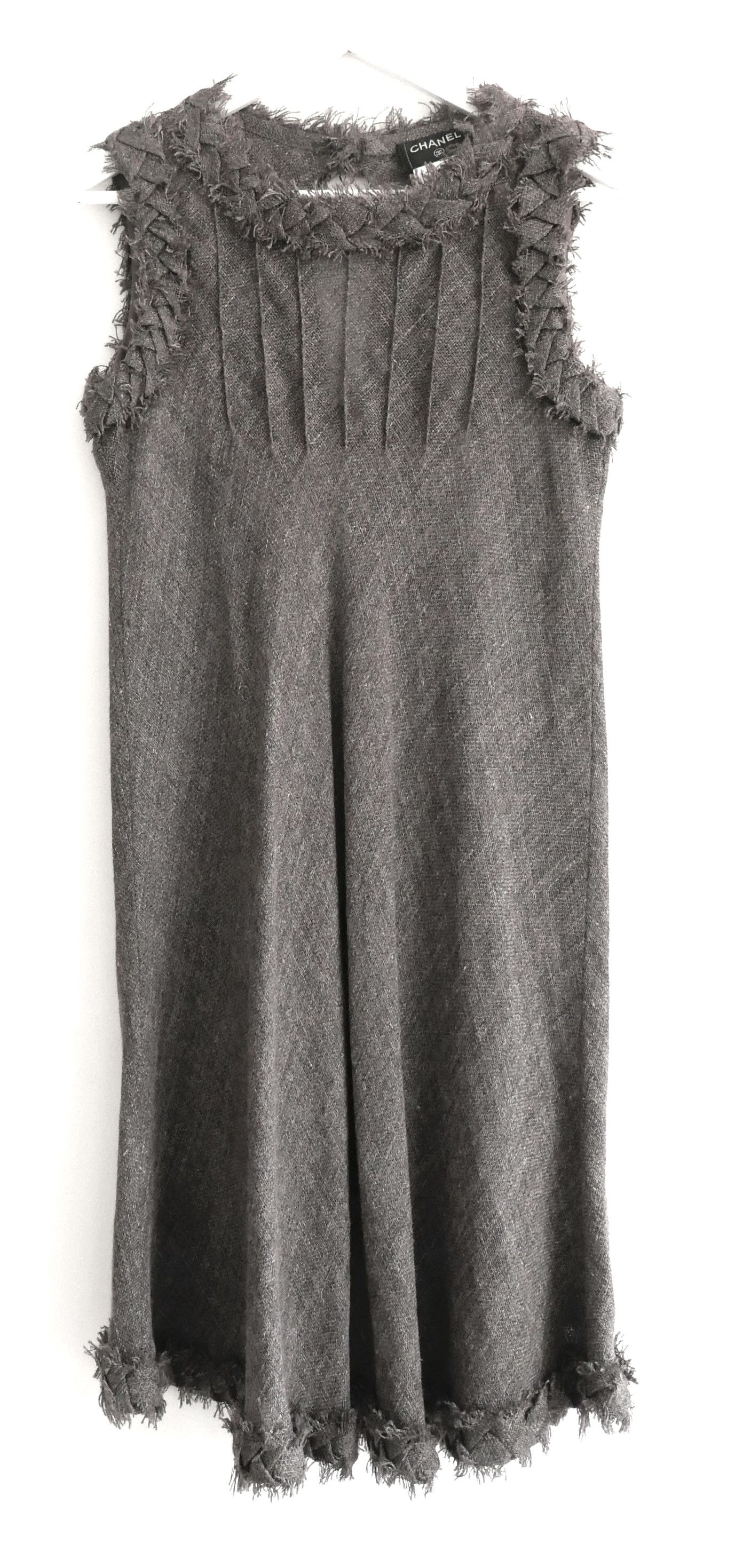 Chanel Chanel Fall 2010 Origami Trim Linen & Alpaca Dress Size XS / US 0-2 / IT 36-38 - 1 Thumbnail