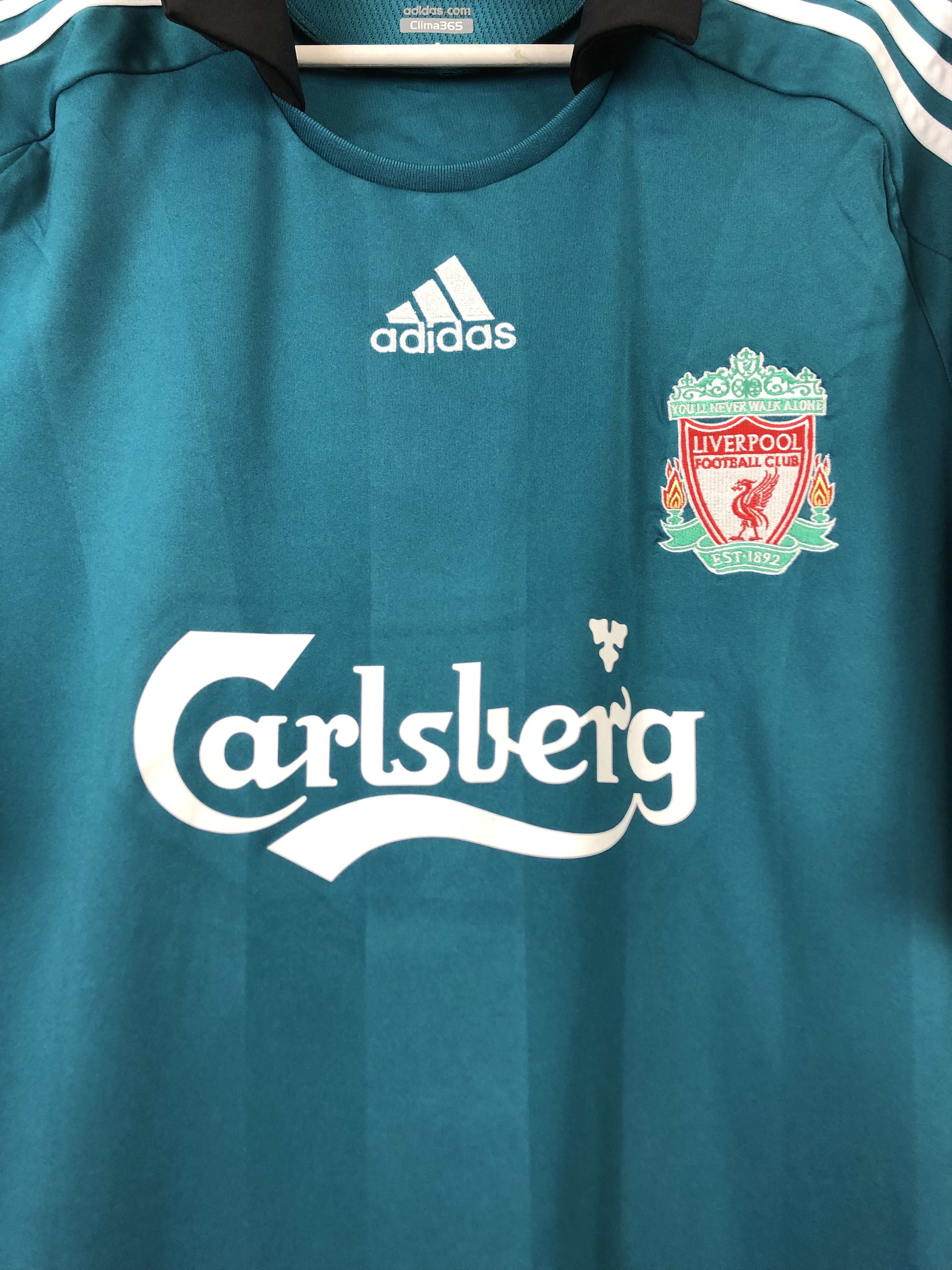 Adidas Liverpool football shirt 2008 Jersey #23 Carragher Soccer Size US L / EU 52-54 / 3 - 9 Thumbnail