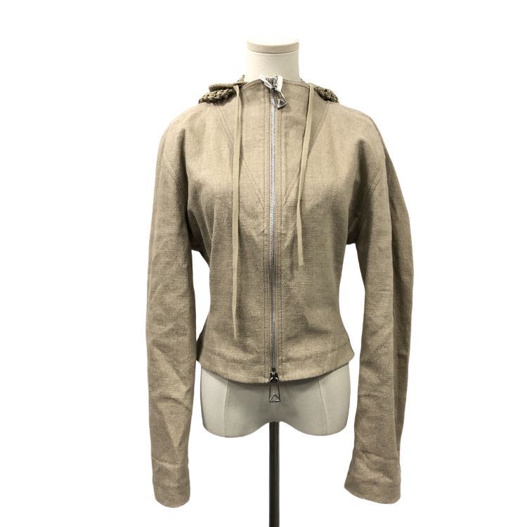 Bottega Veneta Bottega Veneta Beige Hooded Jacket Size 40 Size S / US 4 / IT 40 - 1 Thumbnail