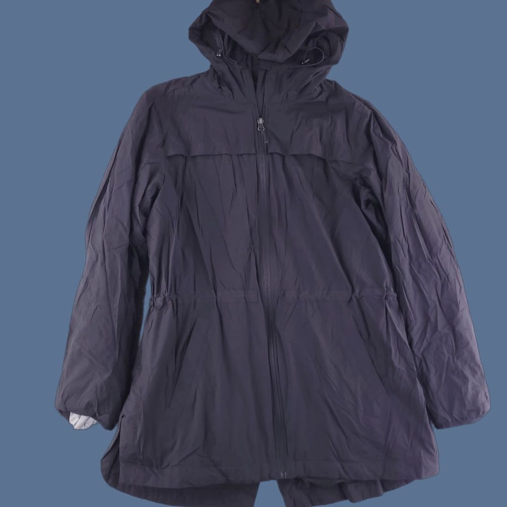 Vintage Duluth Jacket Womens Large Black Lightweight Gust-Off Mid-Length Zip Hooded Pockets Full Zip Basic Jacket Casual Travel Workwear Size L / US 10 / IT 46 - 1 Thumbnail