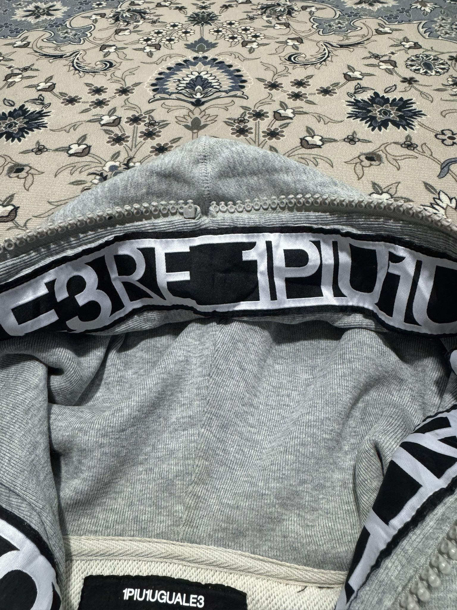 Hysteric Glamour × Japanese Brand 11PIU 1 UGUALE 3 Number Nine Relax Rhinestone Hoodie Size US XL / EU 56 / 4 - 7 Thumbnail
