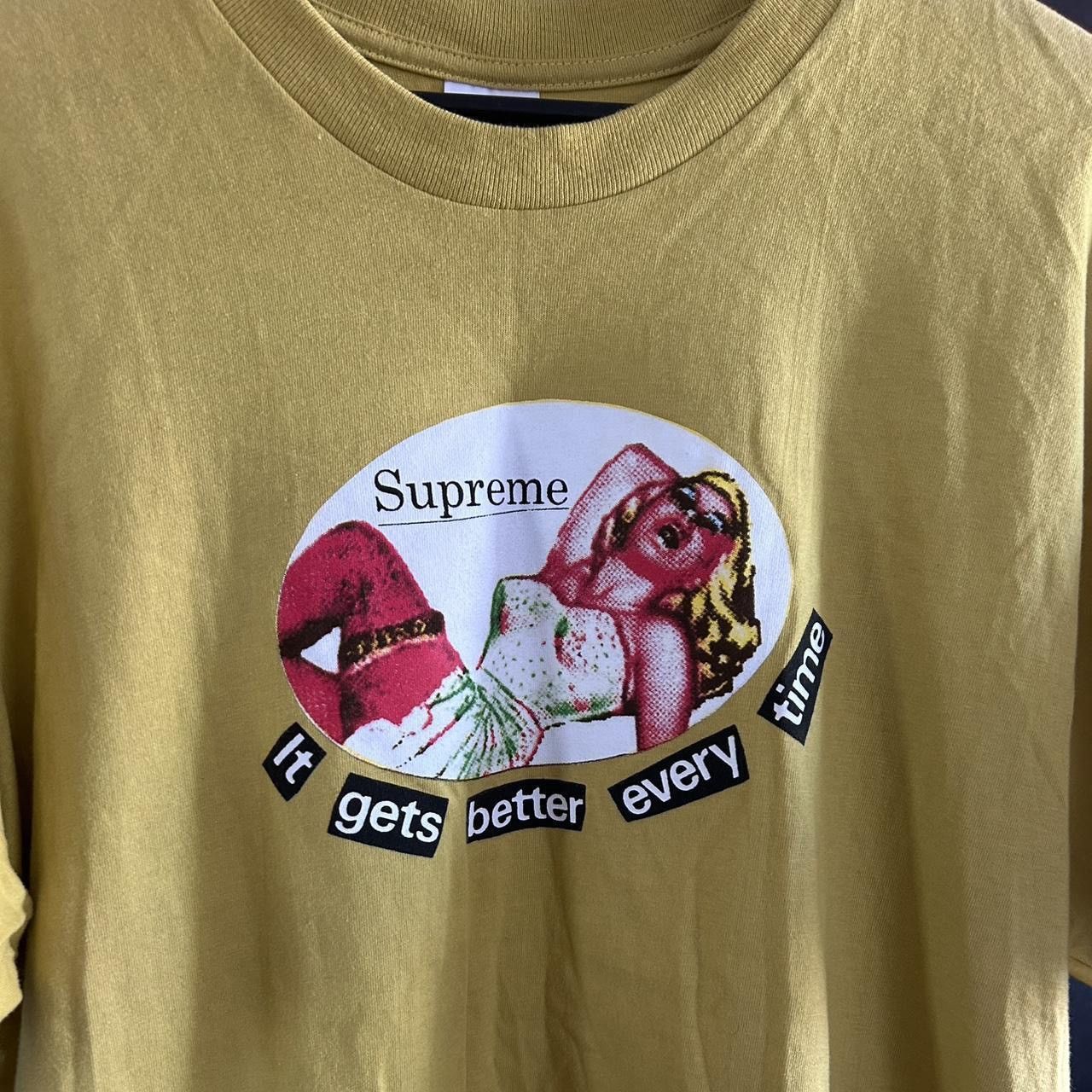 Supreme Supreme “ it gets better every time” yellow t shirt Size US L / EU 52-54 / 3 - 4 Thumbnail