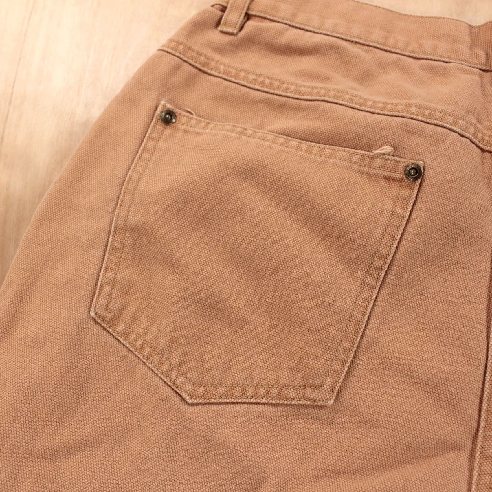 Vintage VINTAGE WOOLRICH works pants womens sz 10 saddle brown canvas faded beige Size 32" / US 10 / IT 46 - 5 Thumbnail