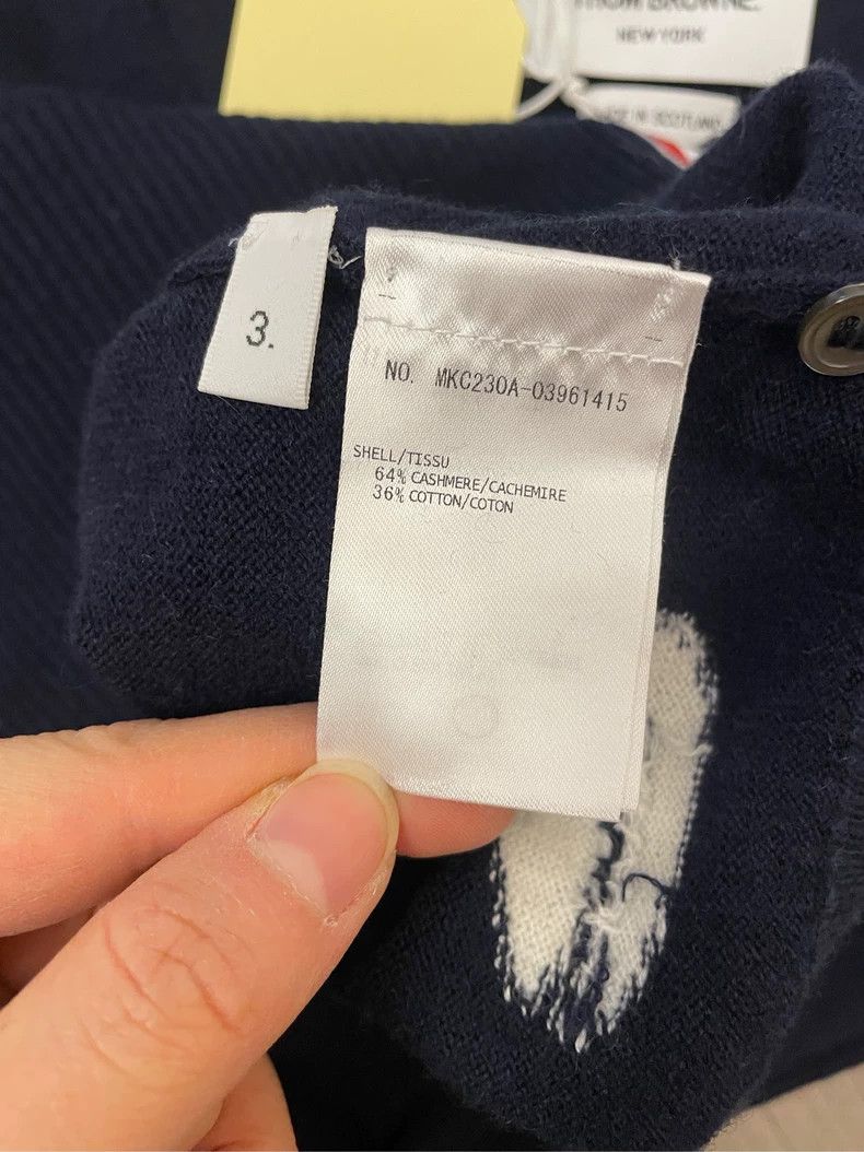 Thom Browne Thom browne Size 3 Dark blue duck show four-striped cashme Size L / US 10 / IT 46 - 6 Thumbnail