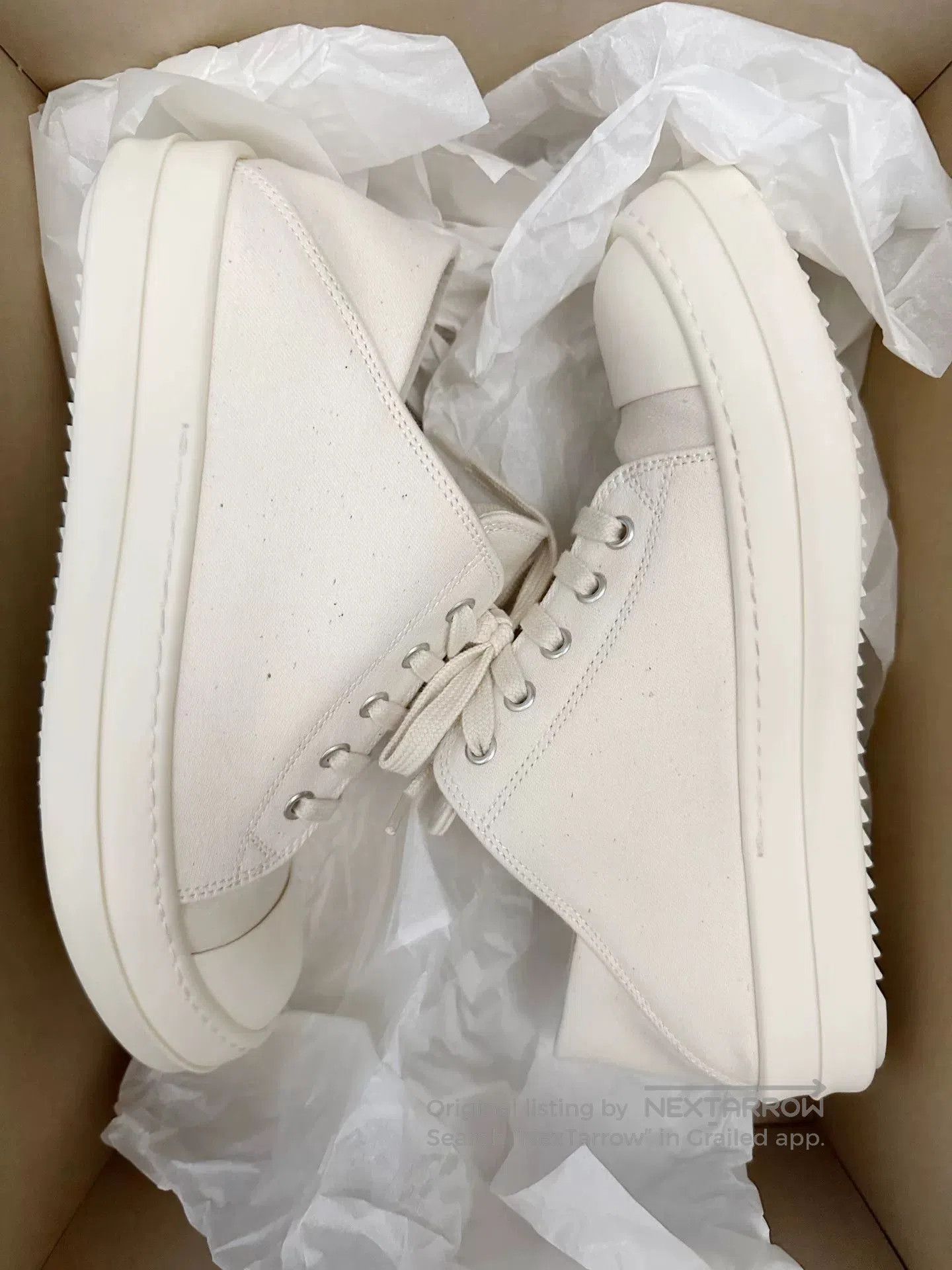 Rick Owens Rick Owens x Converse 24SS White Canvas. Size US 6.5 / EU 39-40 - 5 Thumbnail