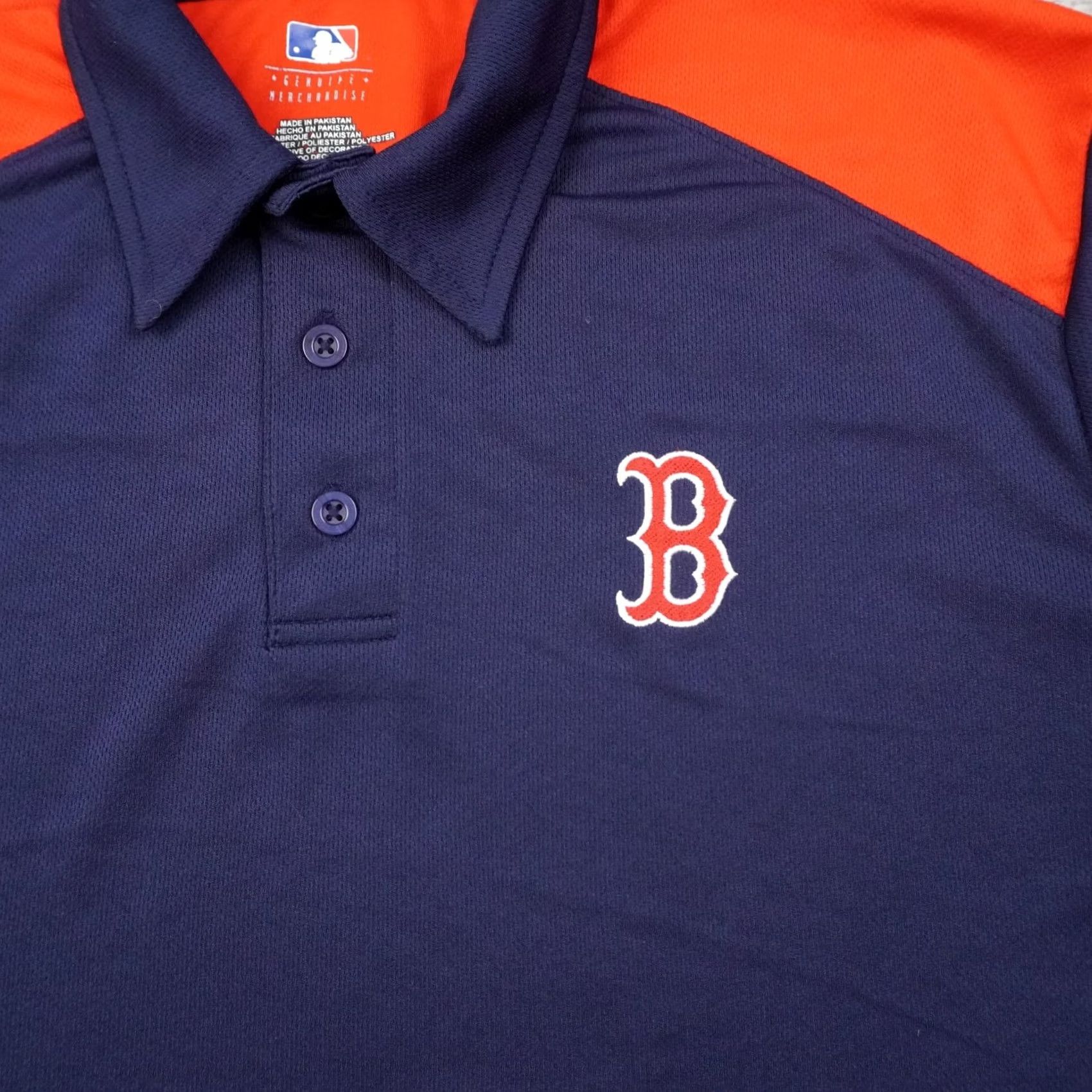 MLB MLB Boston Red Sox Moisture Wicking Mens Large Blue Short Sleeve Collared Shirt Size US L / EU 52-54 / 3 - 7 Thumbnail