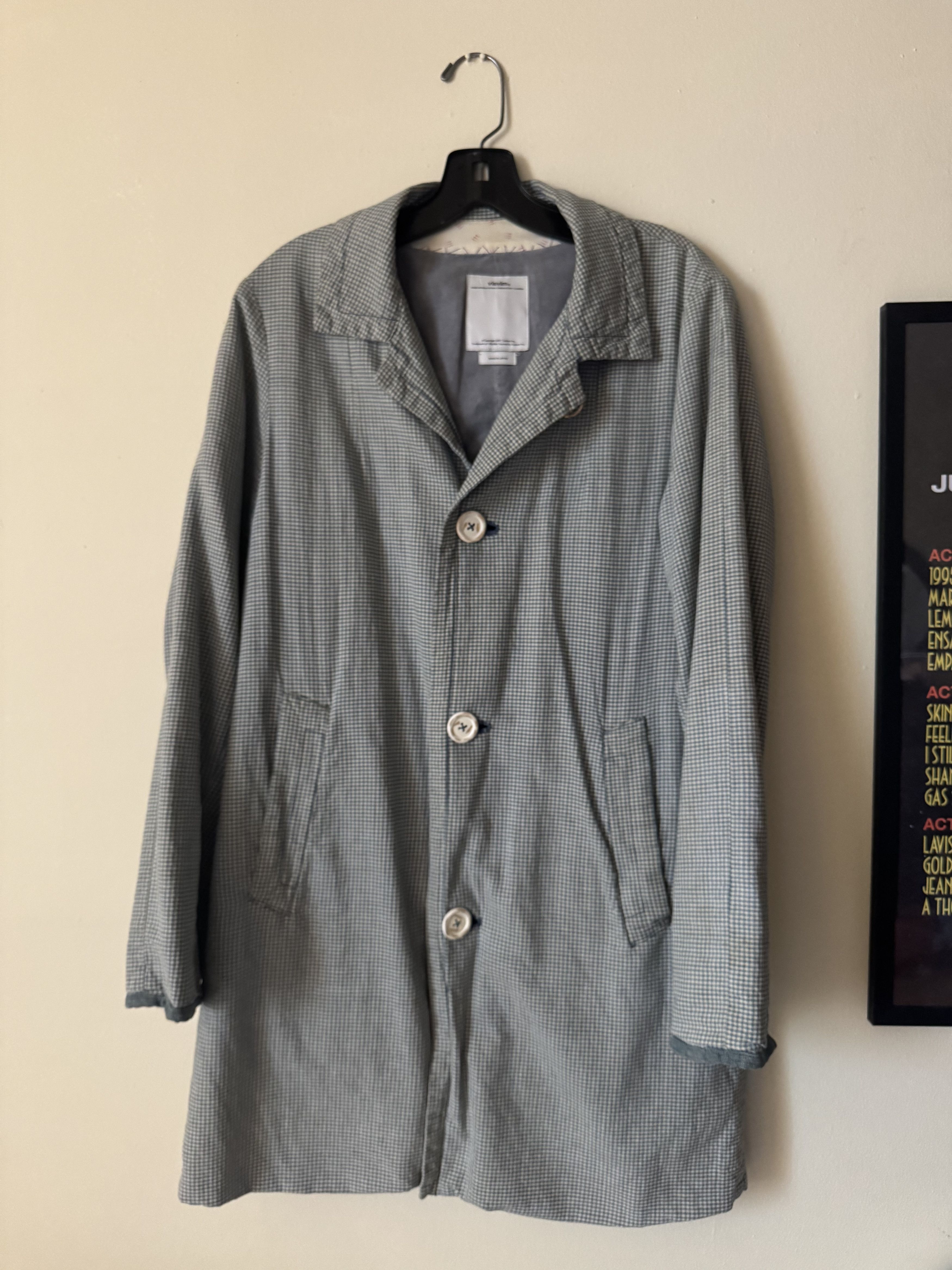 Visvim Blue Checkered Mies Coat Size US S / EU 44-46 / 1 - 1 Thumbnail