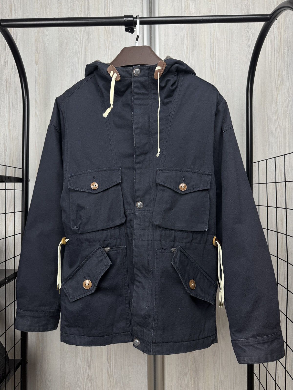 Garbstore Garbstore Hooded Mountain navy blue cotton parka jacket Size US S / EU 44-46 / 1 - 2 Thumbnail