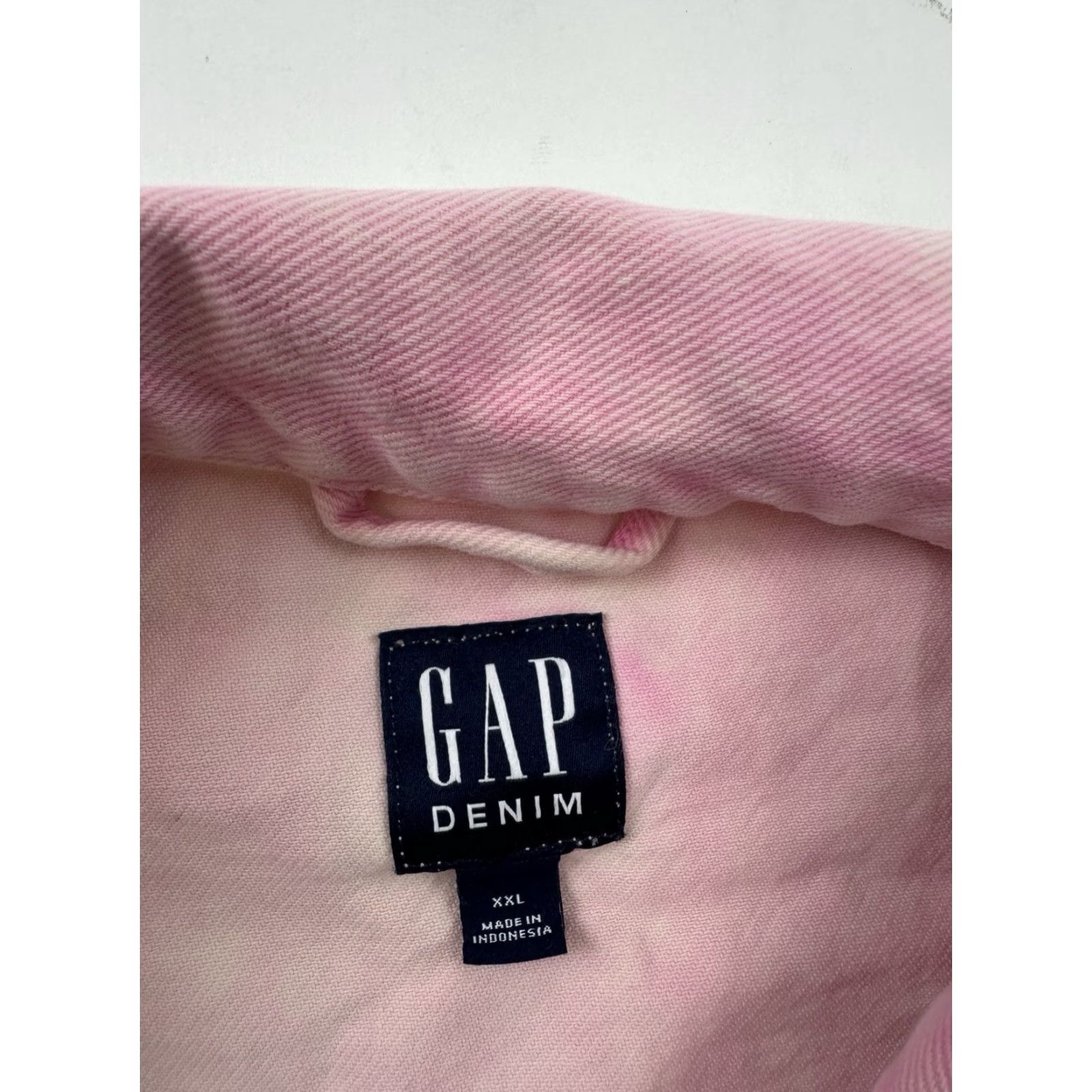 Gap VINTAGE Gap Jacket Womens 2XL Pink Dye Denim Button Up Motorcycle Y2K Basic Jacket Womens Size XXL / US 16-18 / IT 52-54 - 7 Thumbnail