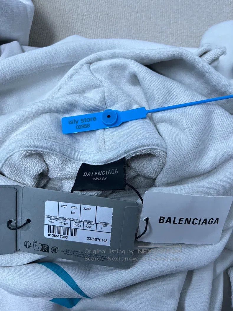 Balenciaga Balenciaga Letter Logo Pattern Printed Hooded Long Sleeve Size US S / EU 44-46 / 1 - 5 Thumbnail