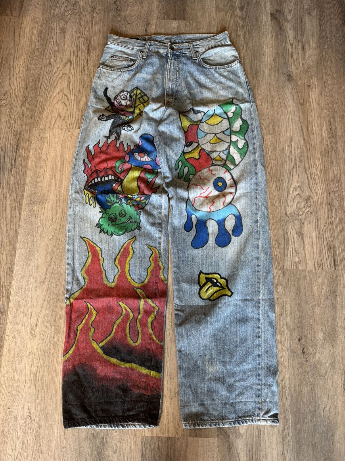 Edwin EDWIN CUSTOM PAINTED BAGGY JEANS Size US 30 / EU 46 - 1 Thumbnail