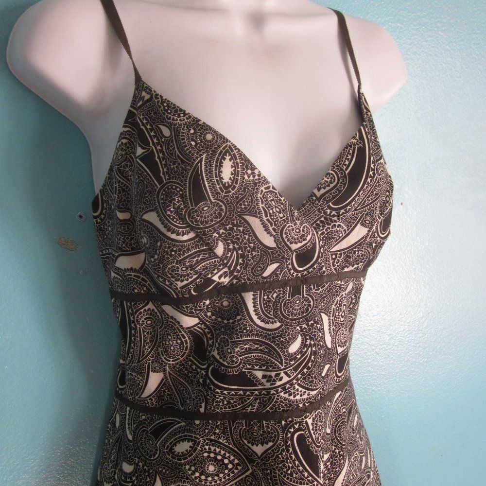 Loft Ann Taylor Loft Brown Floral Dress Size 2 Size XS / US 0-2 / IT 36-38 - 5 Thumbnail