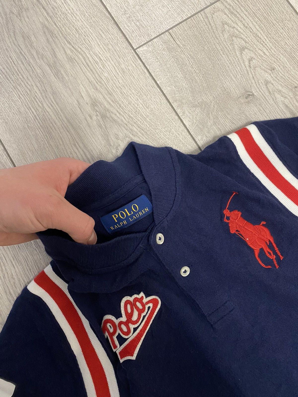 Vintage Vintage Polo Ralph Lauren New York 67 multicolour rugby shir Size US S / EU 44-46 / 1 - 3 Thumbnail