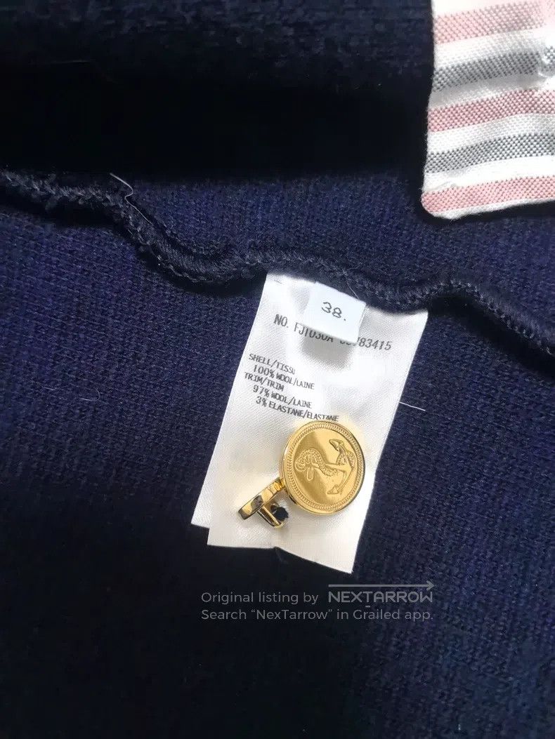Thom Browne Thom Browne Deep Blue Gold Button Thick Wool Long Cardigan Size XS / US 0-2 / IT 36-38 - 5 Thumbnail