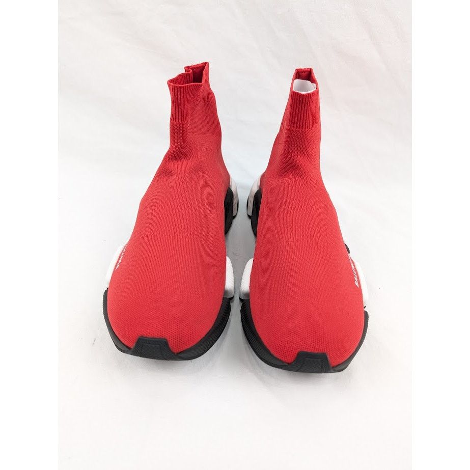 Balenciaga o1rshd1 Speed 2.0 Low-Top Sneakers in Red/Black/White Size US 9 / EU 42 - 17 Thumbnail