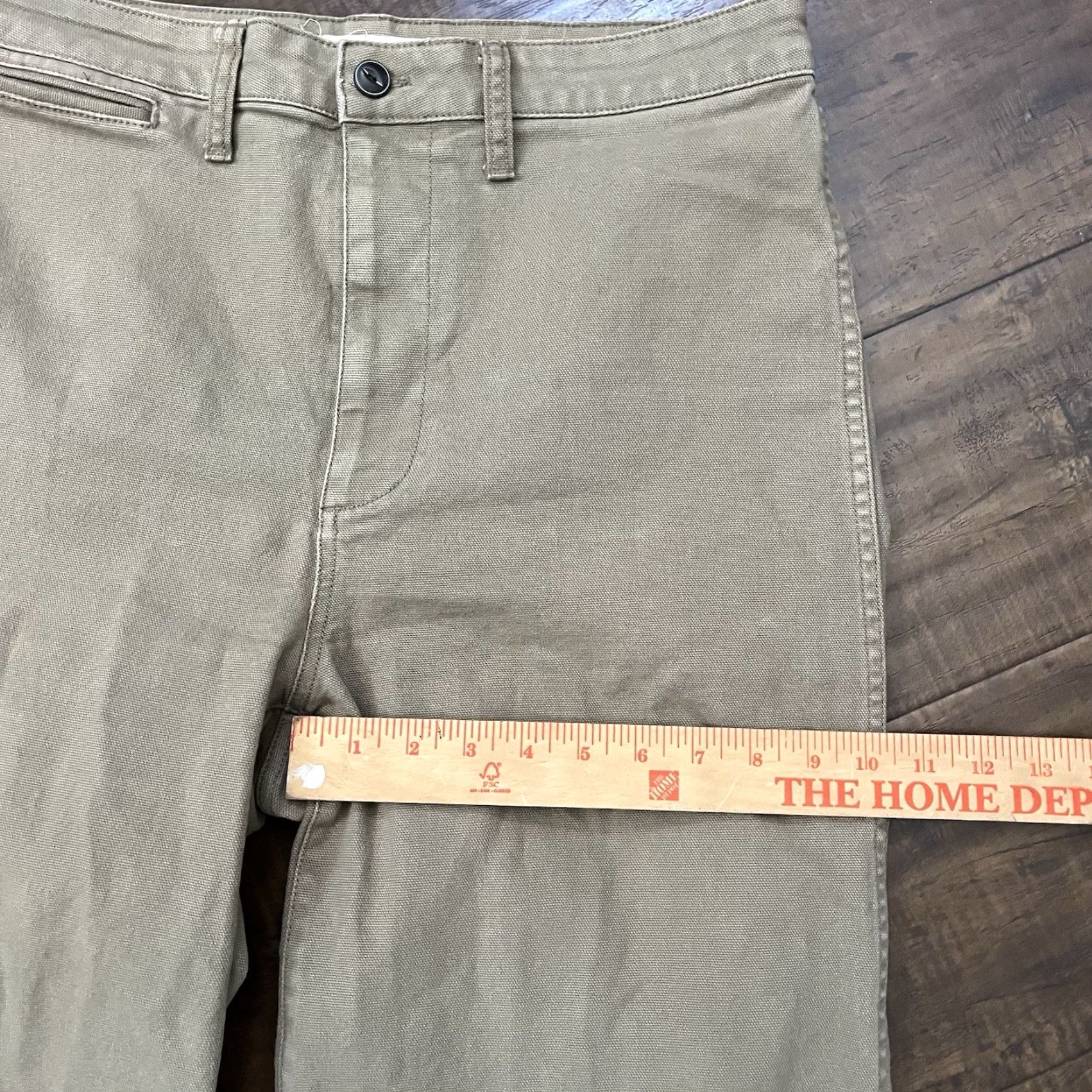 Madewell Madewell Jeans Canvas 31 High Rise Wide Leg Cropped Beige 90s Bohemian School Preppy City Rock Womens Size 24" / US 00 / IT 34 - 5 Thumbnail