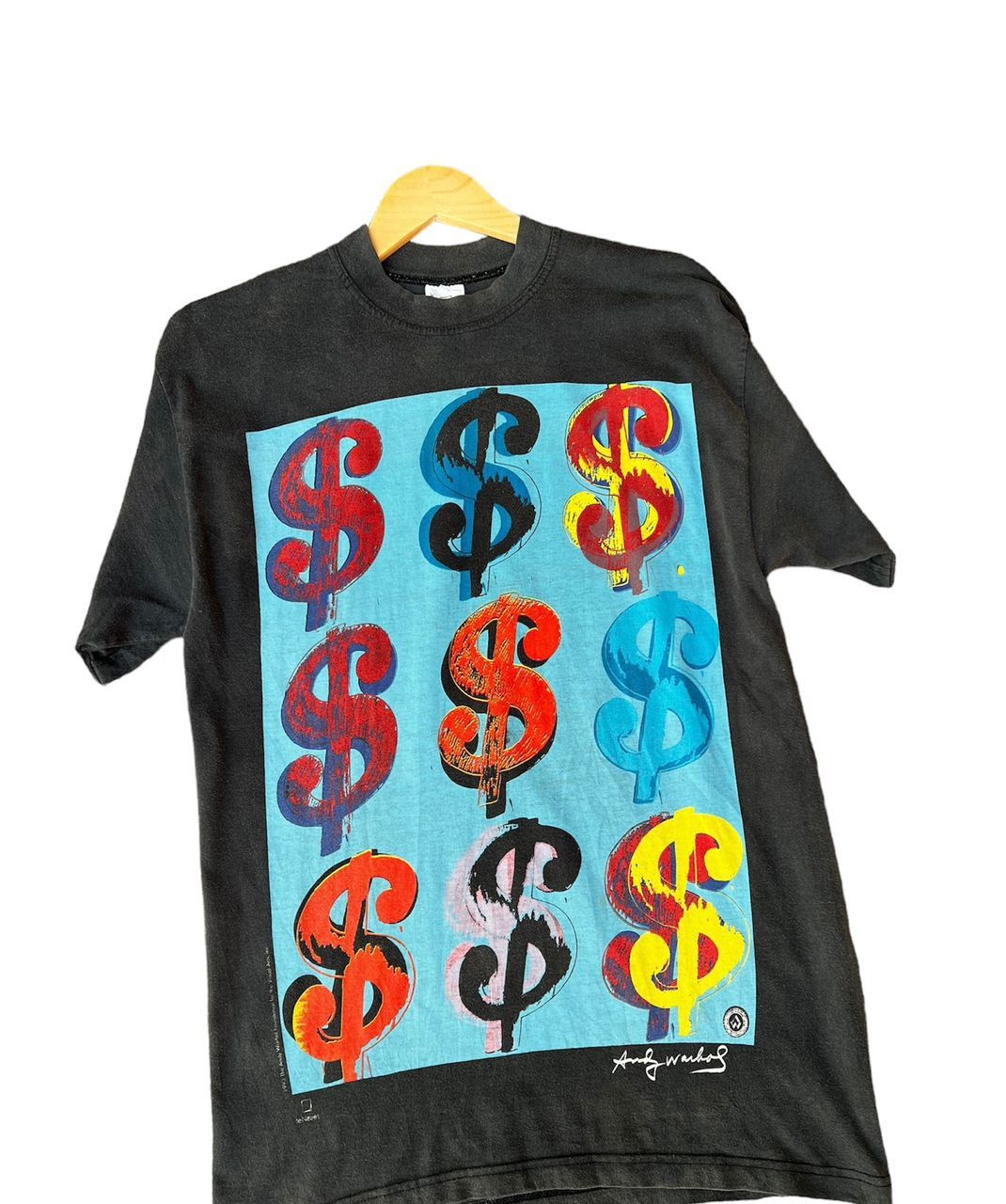 Andy Warhol × Vintage Vintage 1993 Andy Warhol Dollars Tee Pop Art Size US M / EU 48-50 / 2 - 1 Thumbnail