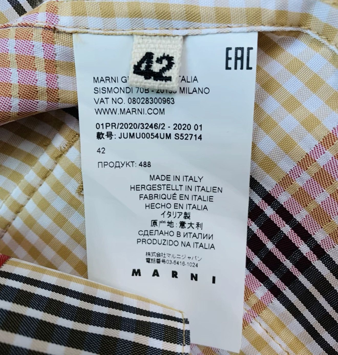 Marni [MARNI] SS20 Runway Checkered Shirt Jacket Size US M / EU 48-50 / 2 - 5 Thumbnail