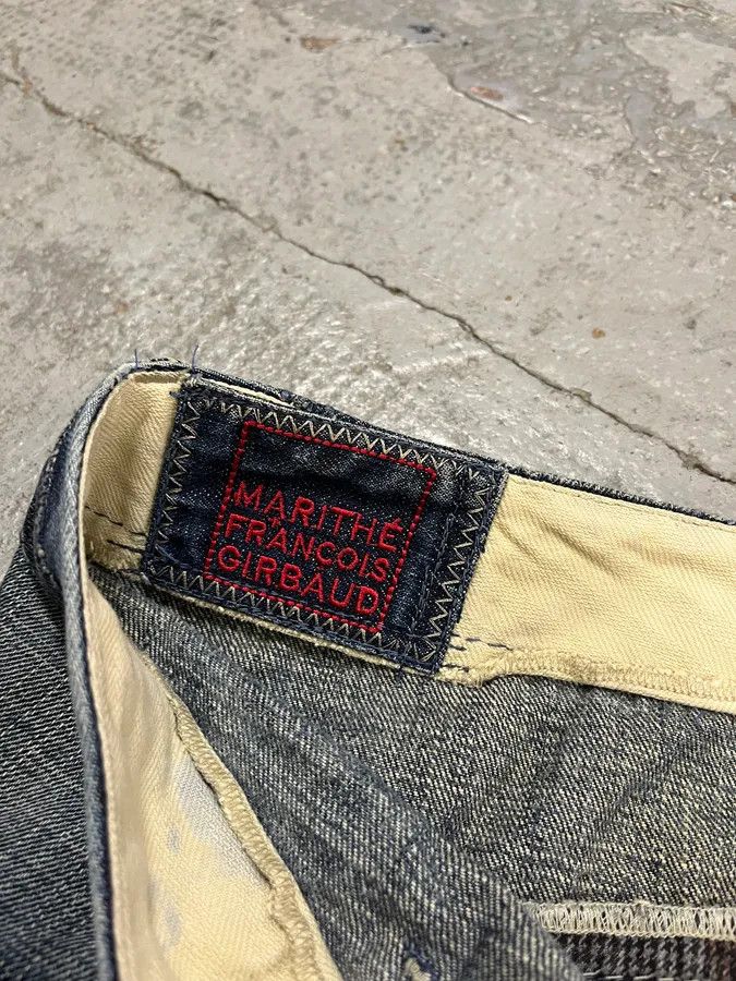 Marithe + Francois Girbaud SS2006 Marithé + François Girbaud Blue Faded Denim Jeans Size US 33 - 10 Thumbnail