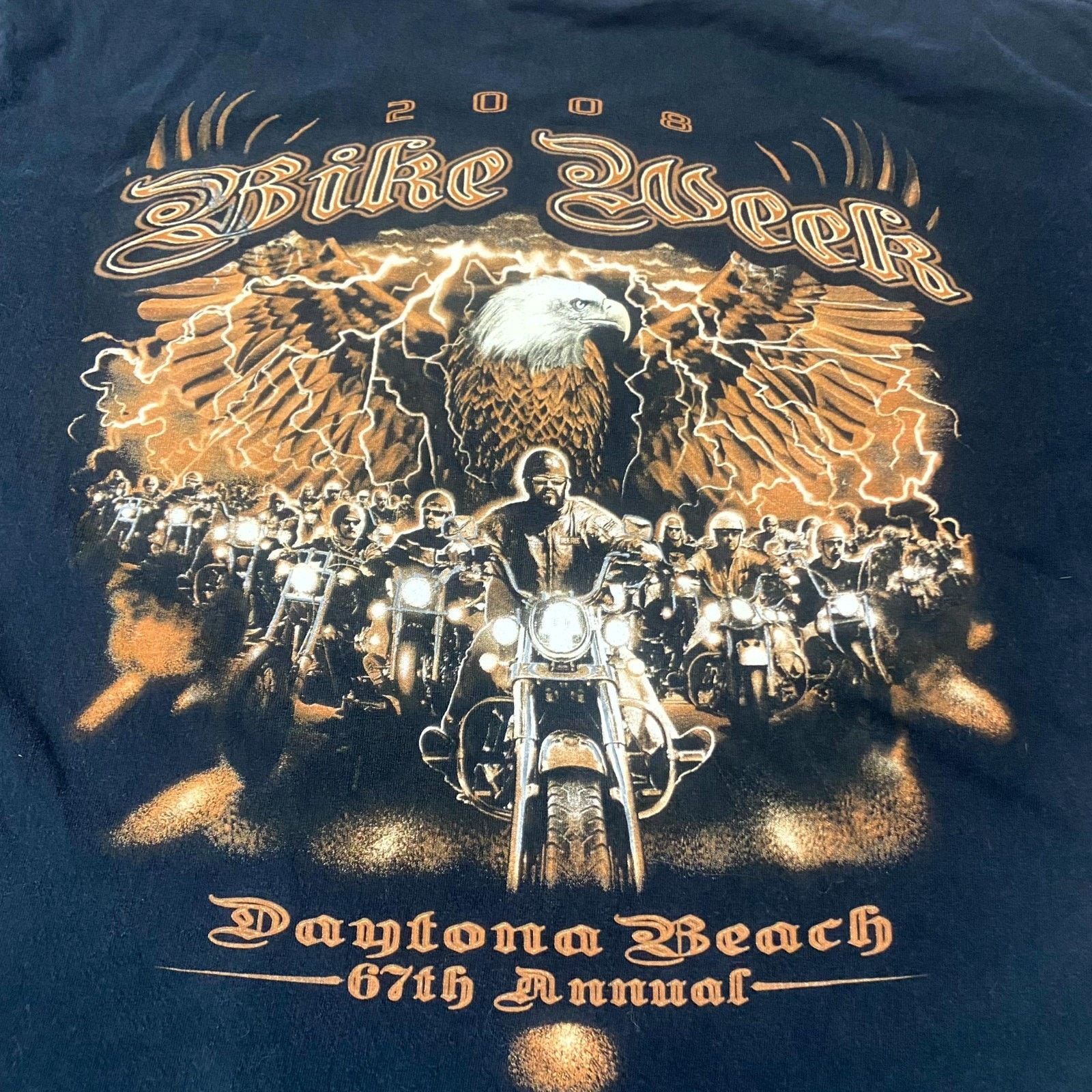 Gildan Vintage Y2K Grunge sz L Bike Week Daytona Beach Motorcycle Size US L / EU 52-54 / 3 - 3 Thumbnail