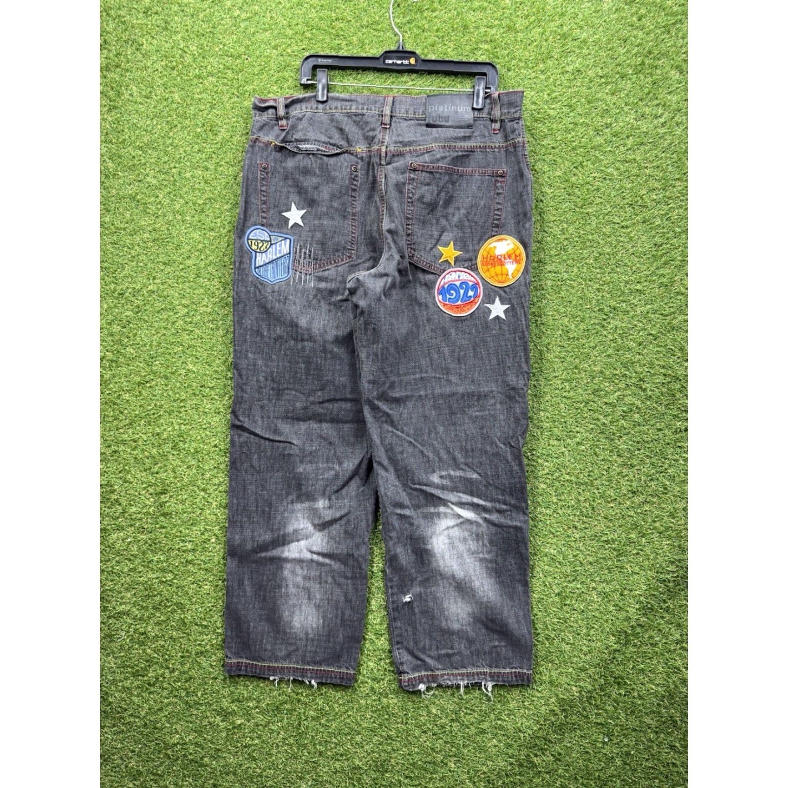 Fubu VINTAGE FUBU Jeans Hip Hop Harlem Globetrotters 36x30 Large Baggy Denim Blue 2000s Mens Size US 36 / EU 52 - 2 Thumbnail