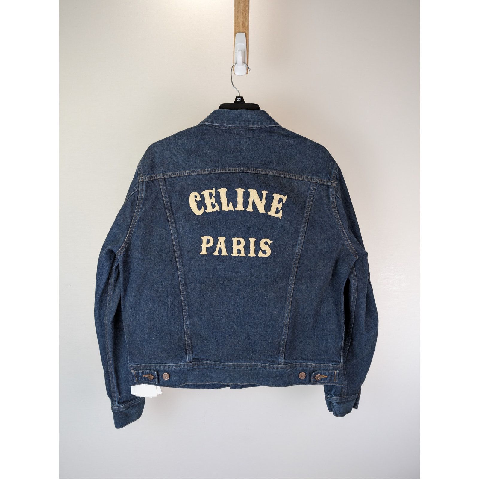 Celine o1rshd1 CELINE PARIS patch on the back Trucker Denim Jacket Size US L / EU 52-54 / 3 - 1 Thumbnail