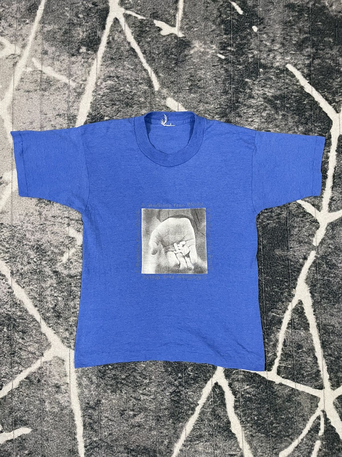 image of Art x Vintage Pil Tee in Blue, Men's (Size XS)