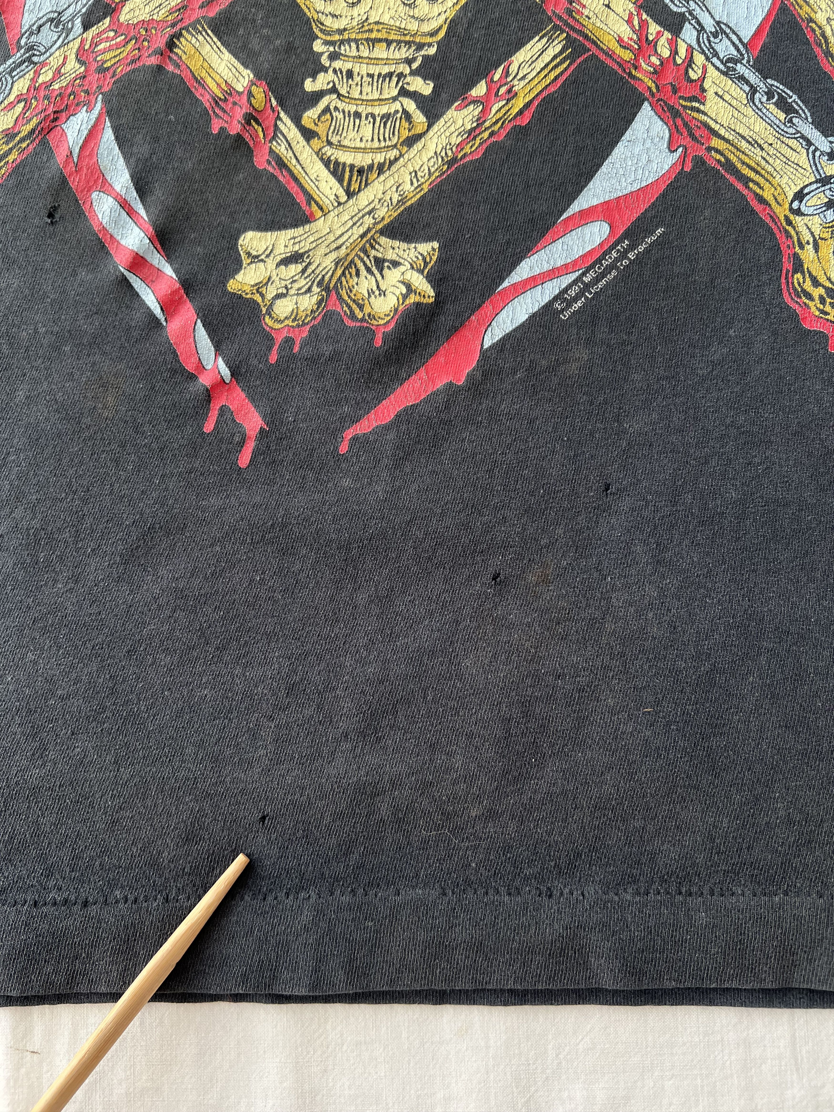 Band Tees Vintage 1991 Megadeth Vic Rattlehead Thrash Metal Band Tee Size US L / EU 52-54 / 3 - 9 Thumbnail