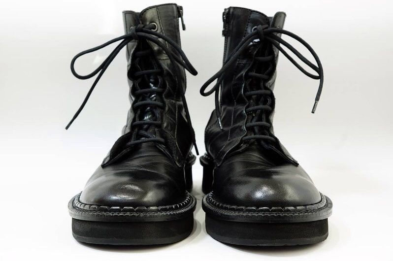 Yohji Yamamoto Yohji Yamamoto Pour Homme AW18 Runway Leather Combat