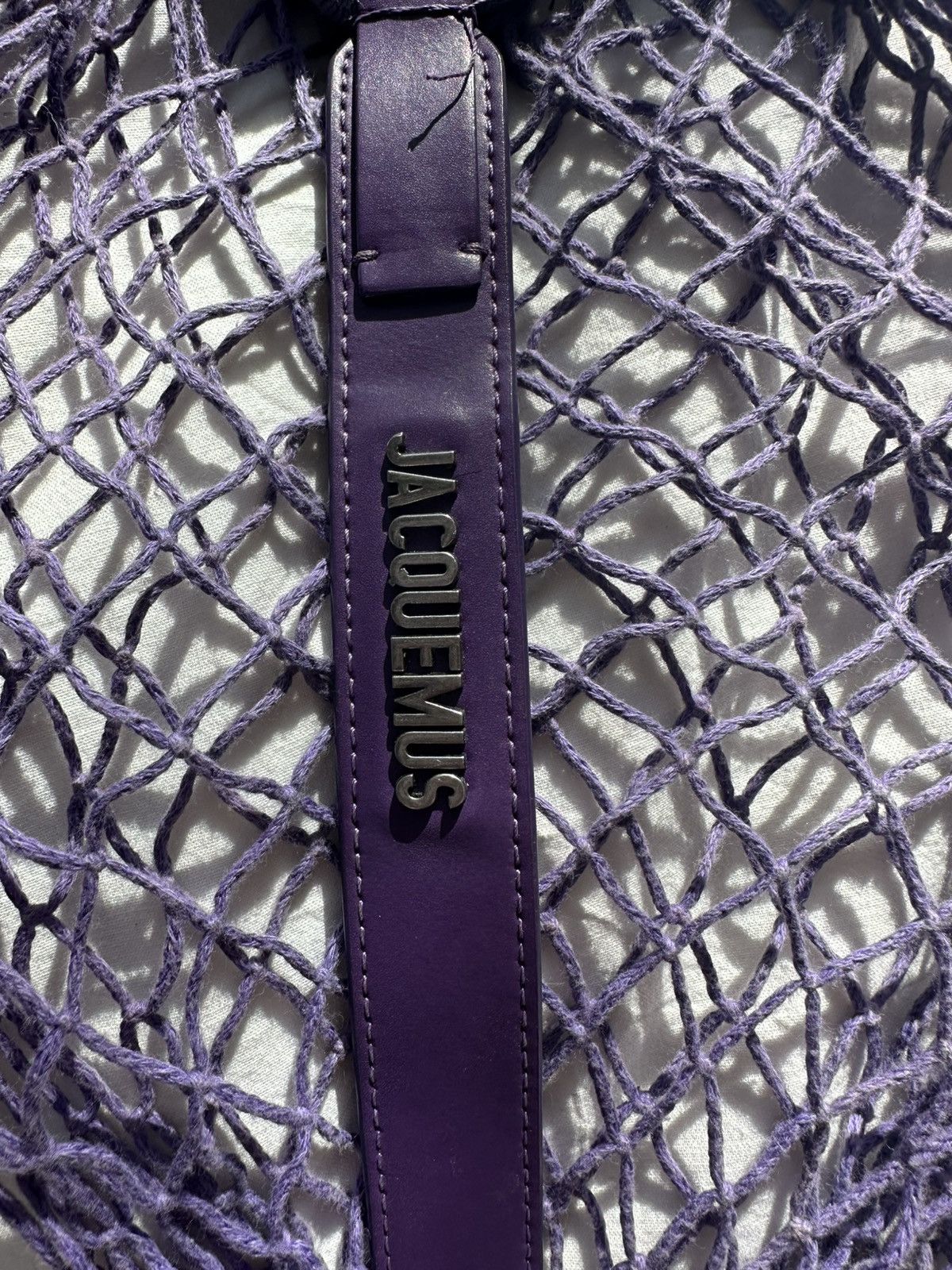 Jacquemus Jacquemus Fishnet Shopping Bag Purple Size ONE SIZE - 3 Thumbnail